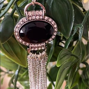 Paparazzi tassel necklace & earring set, long necklace, lobster clasp, extender